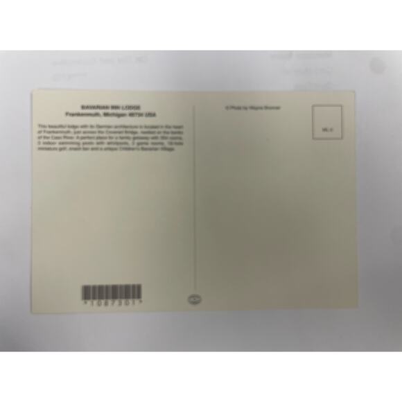 Vintage Bavarian Inn Lodge Postcard Frankenmuth Michigan Red Roof Alpine Hotel - Picture 2 of 2